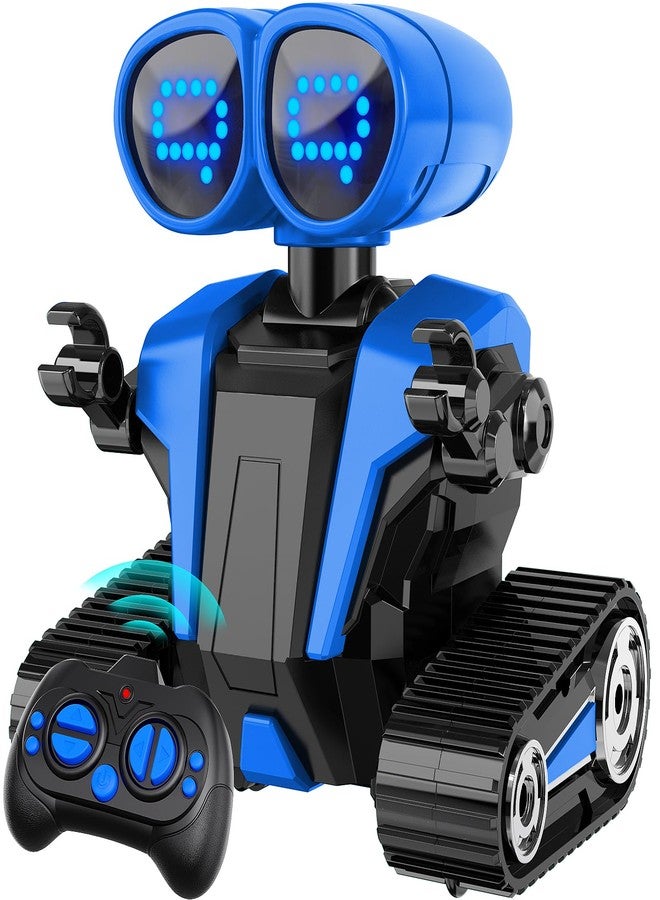 MindPal Robot Toys for Boys Girls with Auto-Demonstration Robots for Kids Remote Control Kids Robot Rechargeable with LED Eyes Smart Robot Age 3 Years and Up - Blue - Image 1